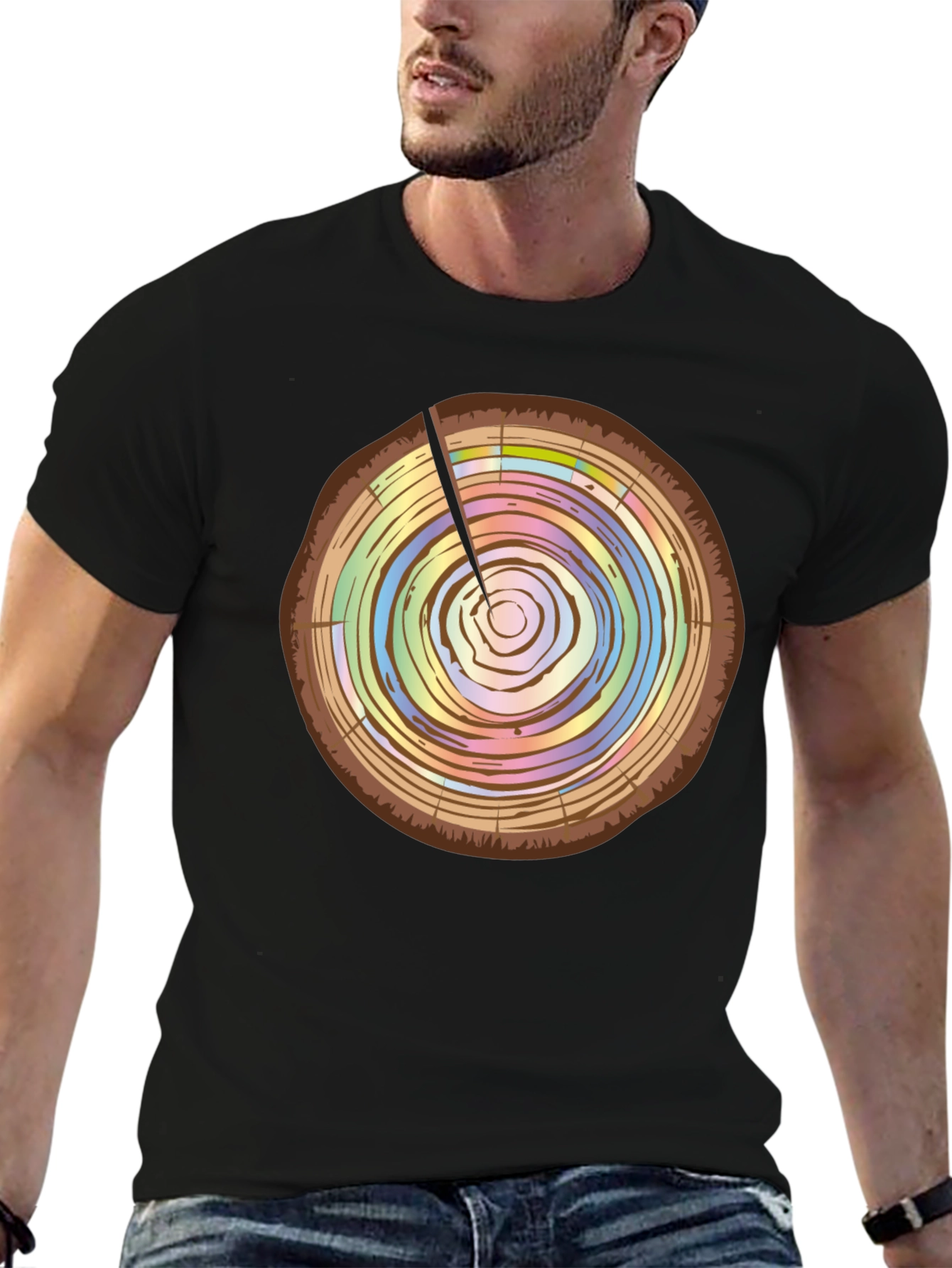 Tree Ring Graphic Tee - Unique & Stylish