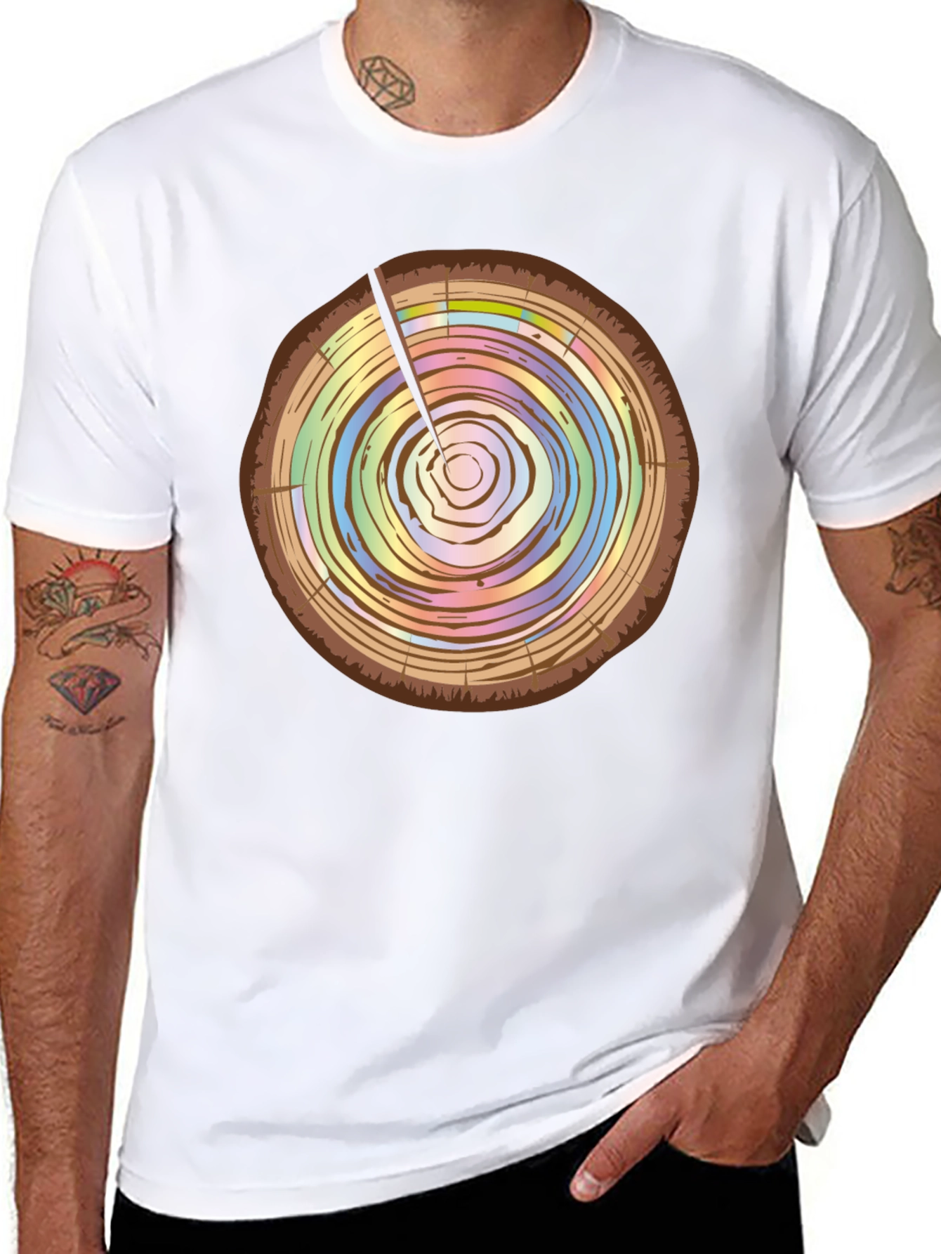 Tree Ring Graphic Tee - Unique & Stylish