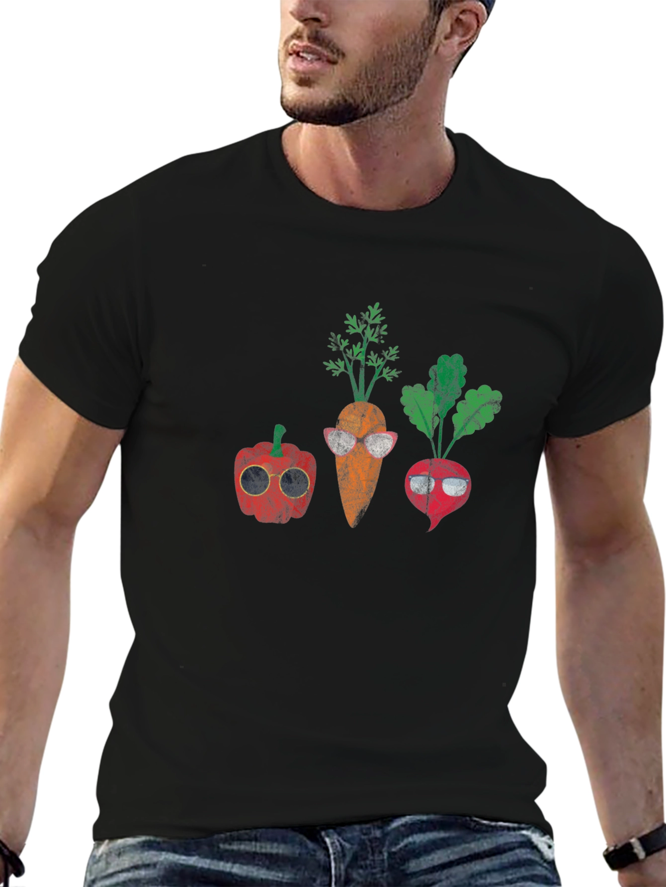 Vegetable Gangster T-Shirt - Cool Foodie Design