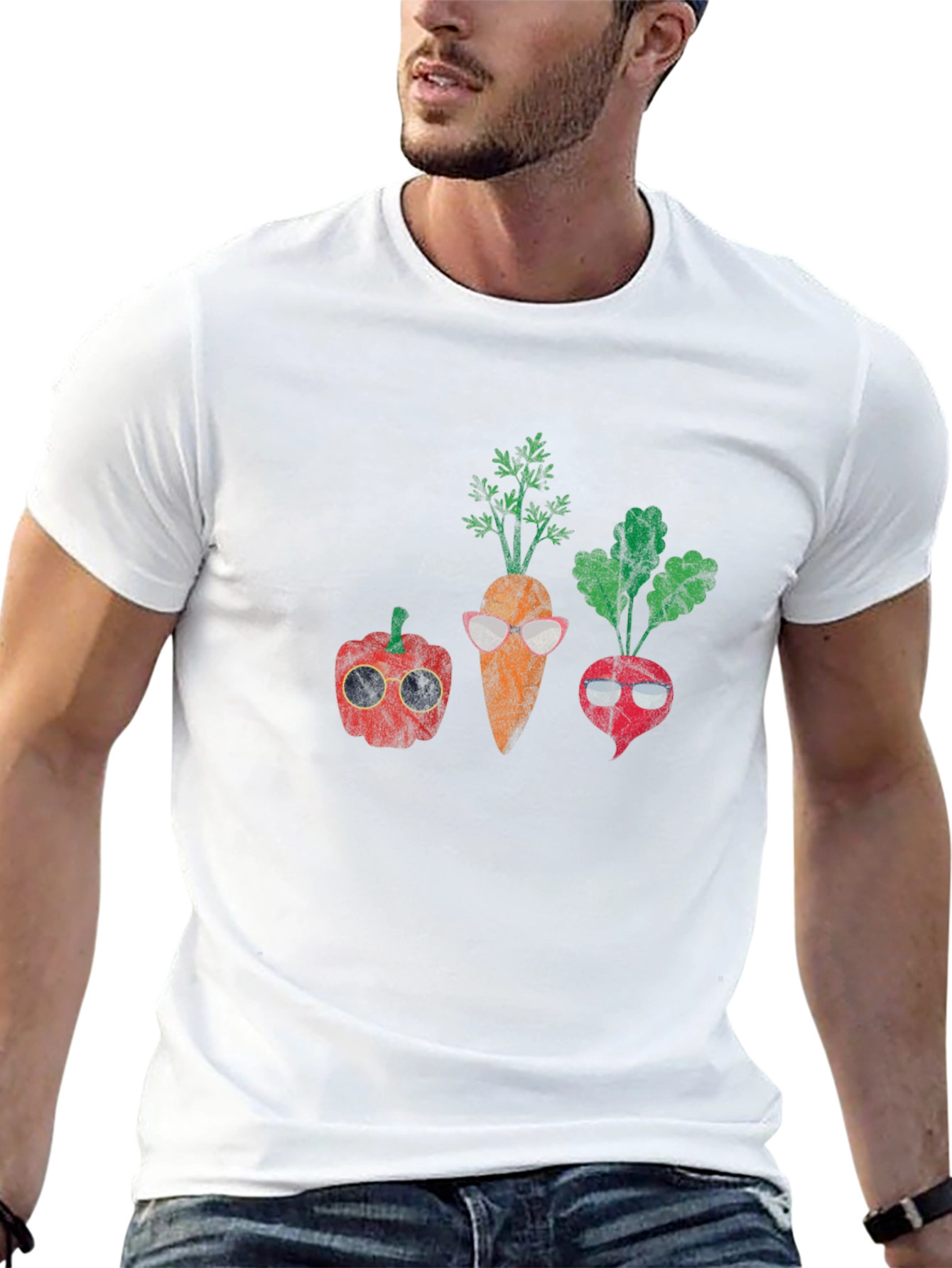 Vegetable Gangster T-Shirt - Cool Foodie Design