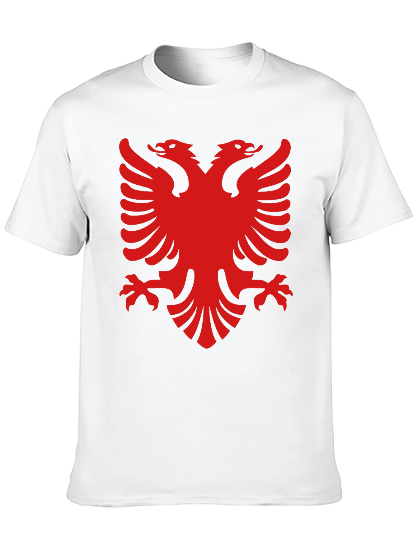 Albanian Eagle Graphic Tee - Black Cotton T-Shirt