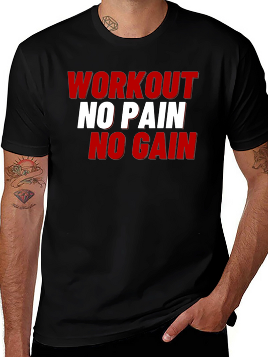 Workout No Pain No Gain Graphic Tee