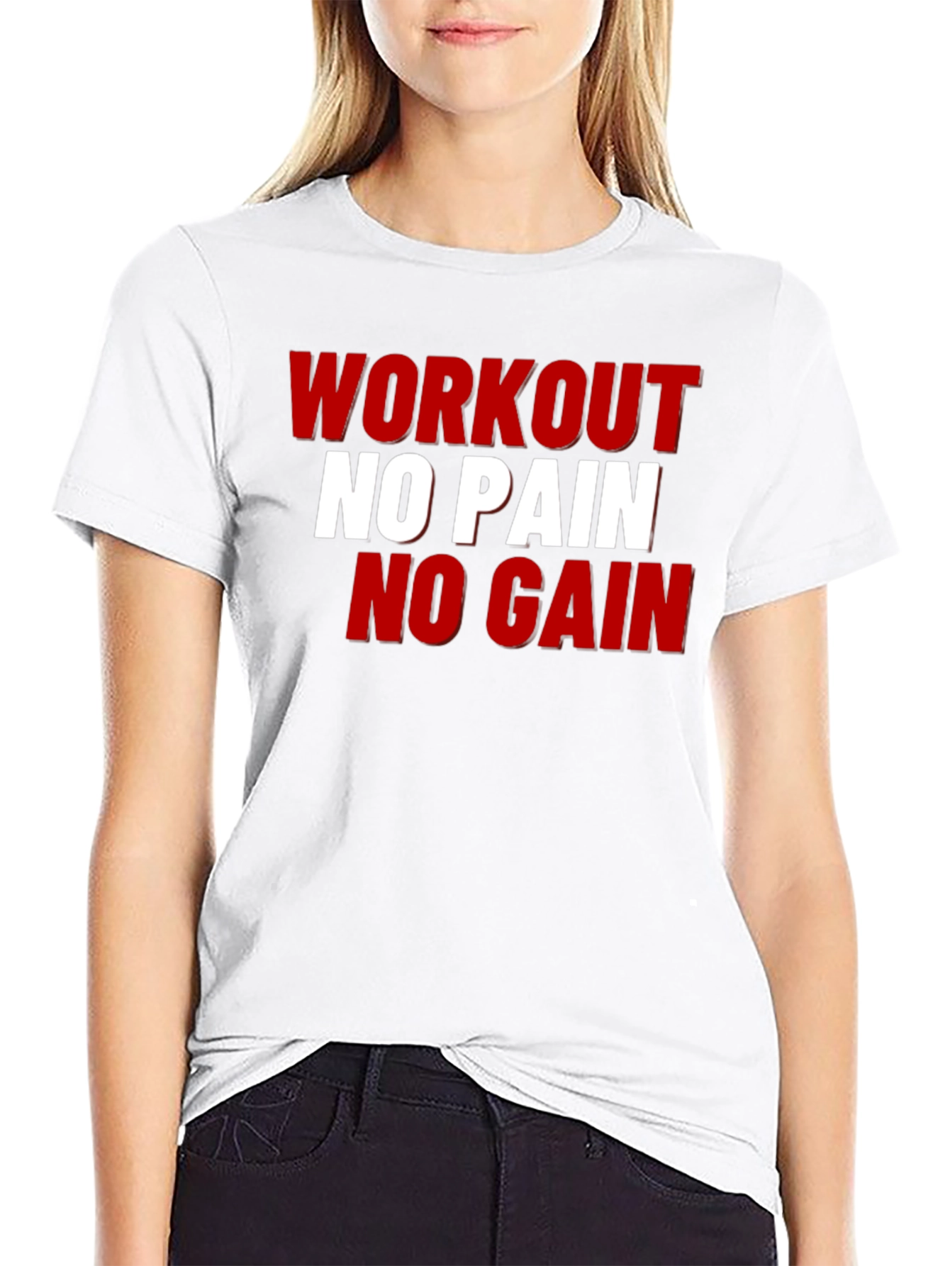Workout No Pain No Gain Graphic Tee