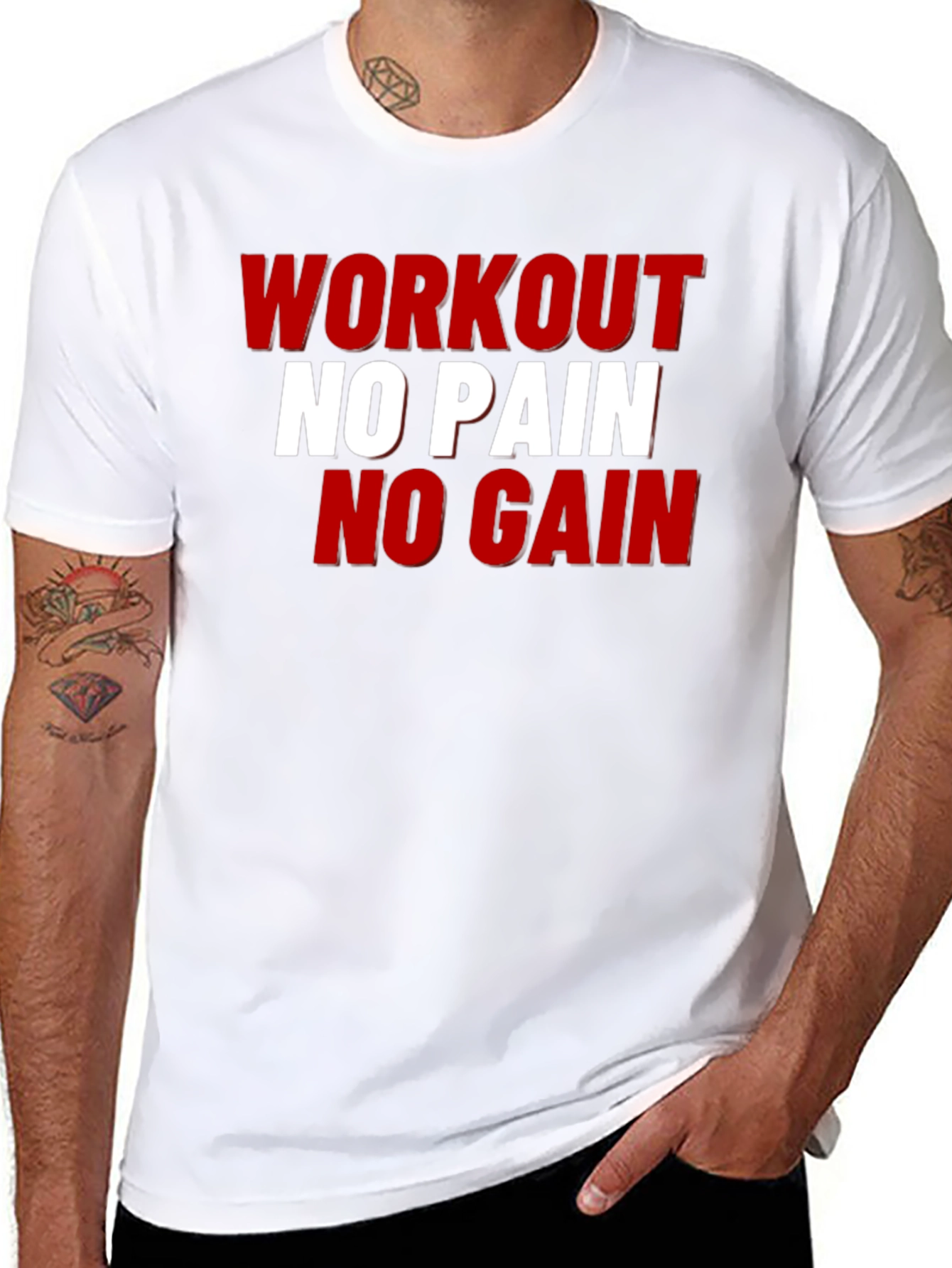 Workout No Pain No Gain Graphic Tee