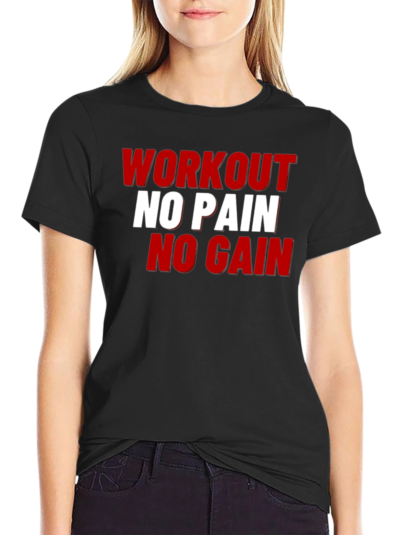 Workout No Pain No Gain Graphic Tee