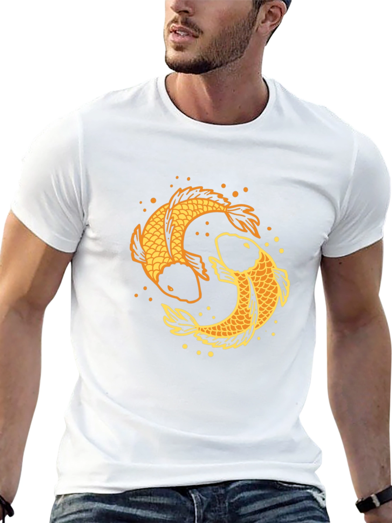 Yin Yang Koi Fish Graphic Tee