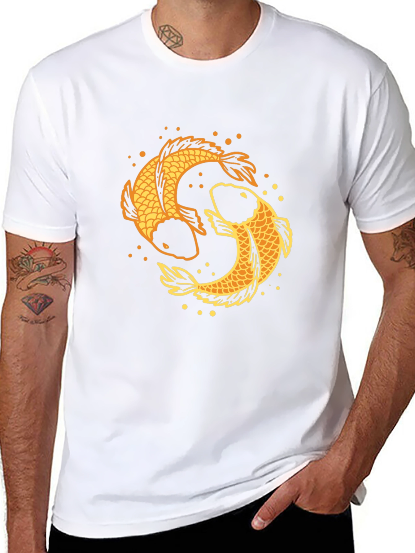 Yin Yang Koi Fish Graphic Tee