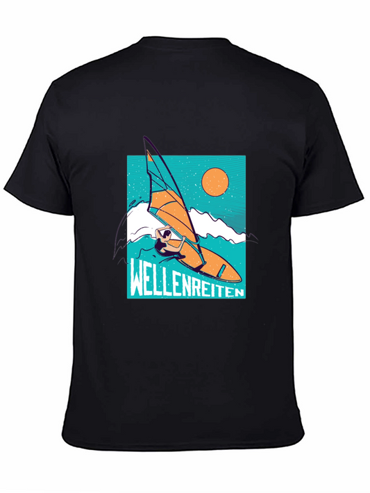 Wellenreiten T-Shirt - Black Graphic Tee