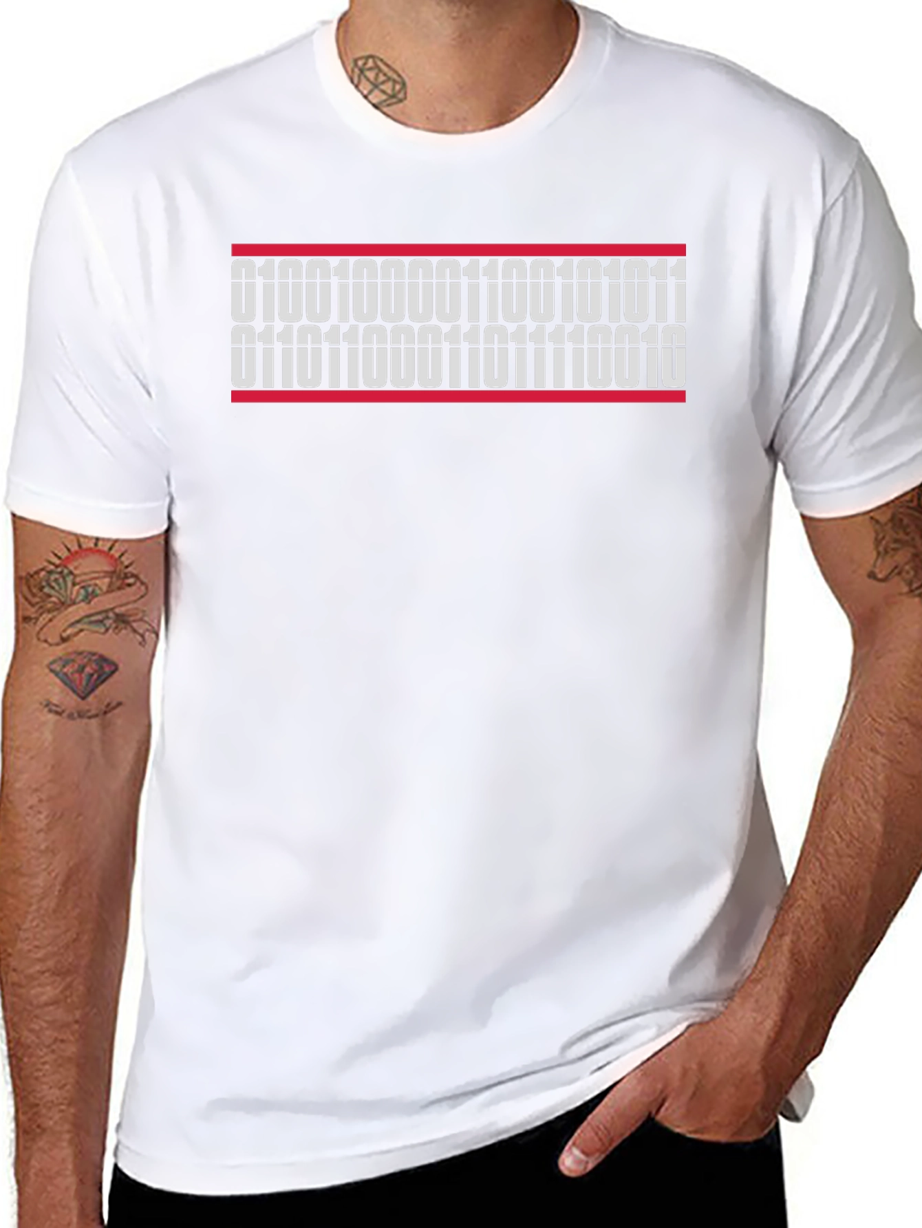 Binary Code Graphic Tee - Geek Chic T-Shirt