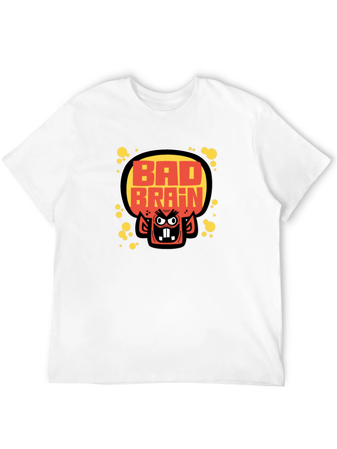 Bad Brains Cartoon Monster Graphic Black T-Shirt