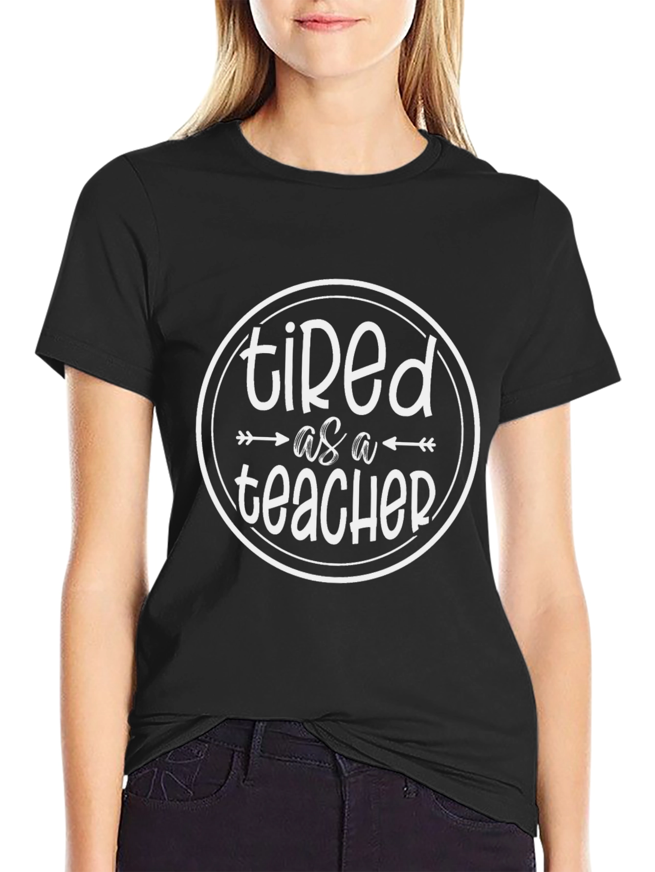 Tired as a Teacher Graphic Tee