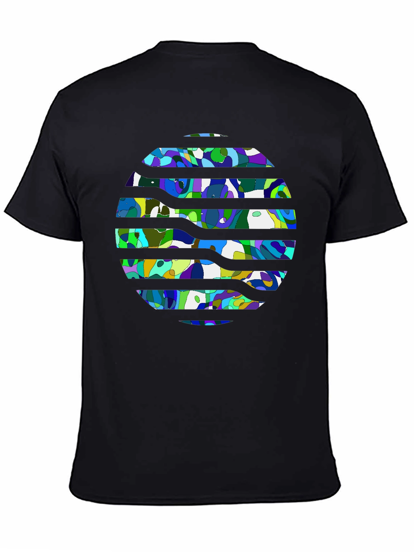 Abstract Art Tee - Black Graphic T-Shirt