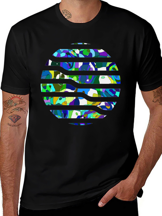 Abstract Art Tee - Black Graphic T-Shirt