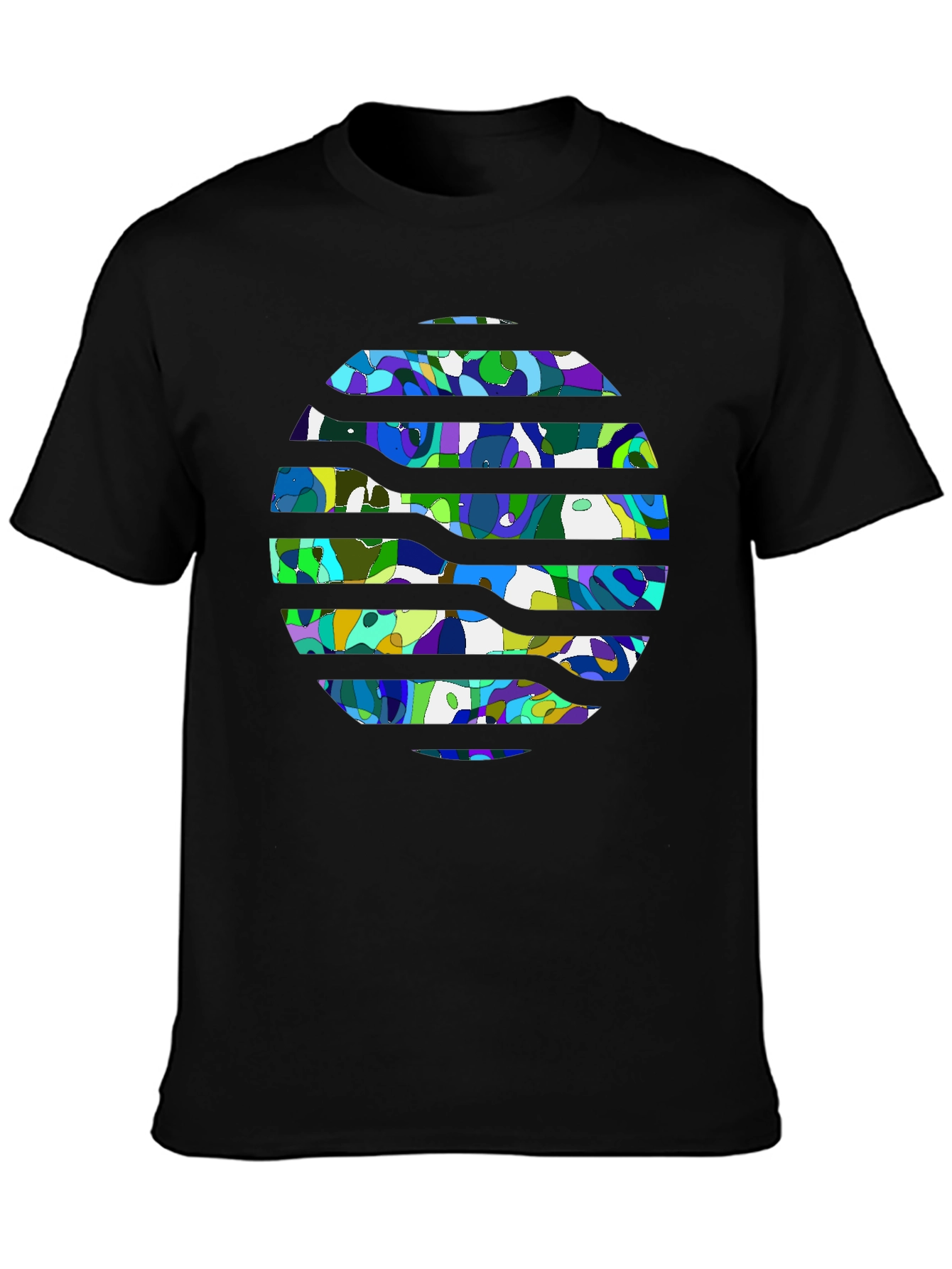 Abstract Art Tee - Black Graphic T-Shirt