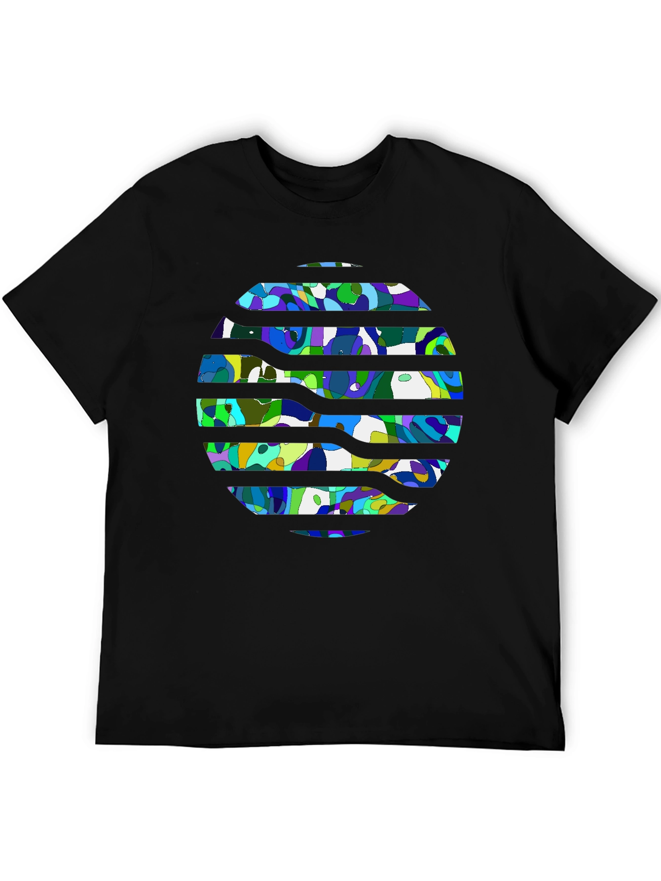 Abstract Art Tee - Black Graphic T-Shirt