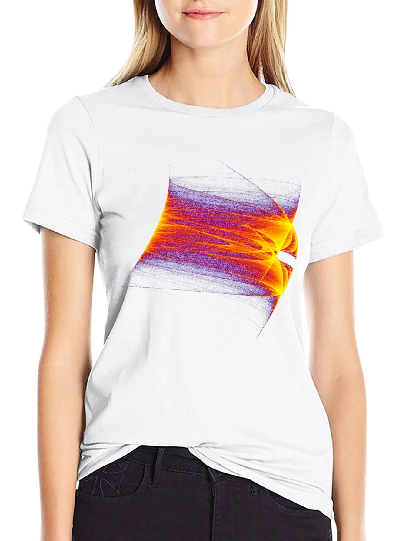Abstract Fire T-Shirt - Black Graphic Tee