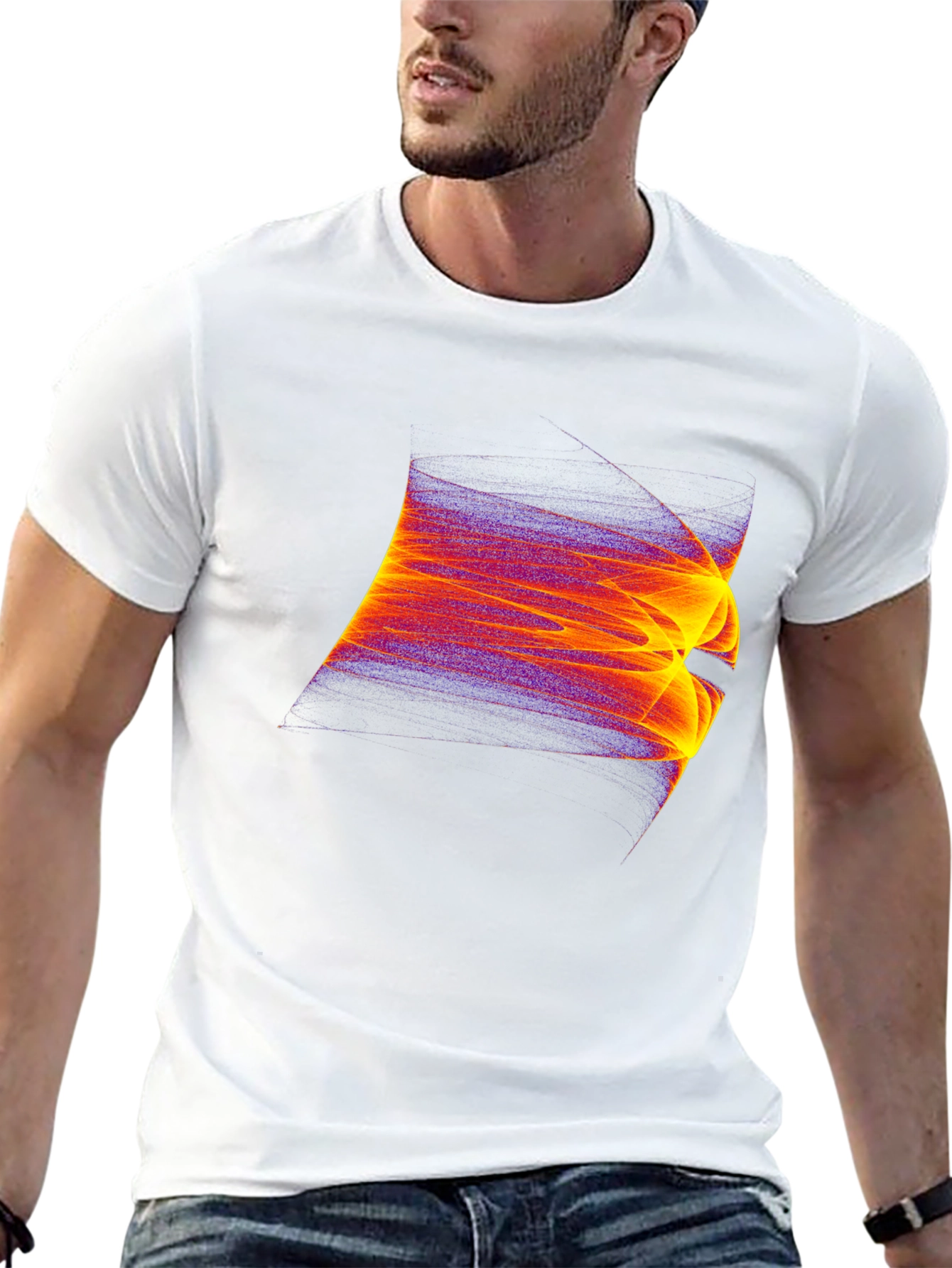 Abstract Fire T-Shirt - Black Graphic Tee