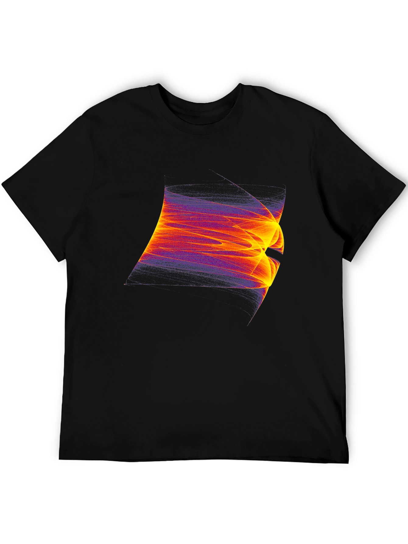 Abstract Fire T-Shirt - Black Graphic Tee