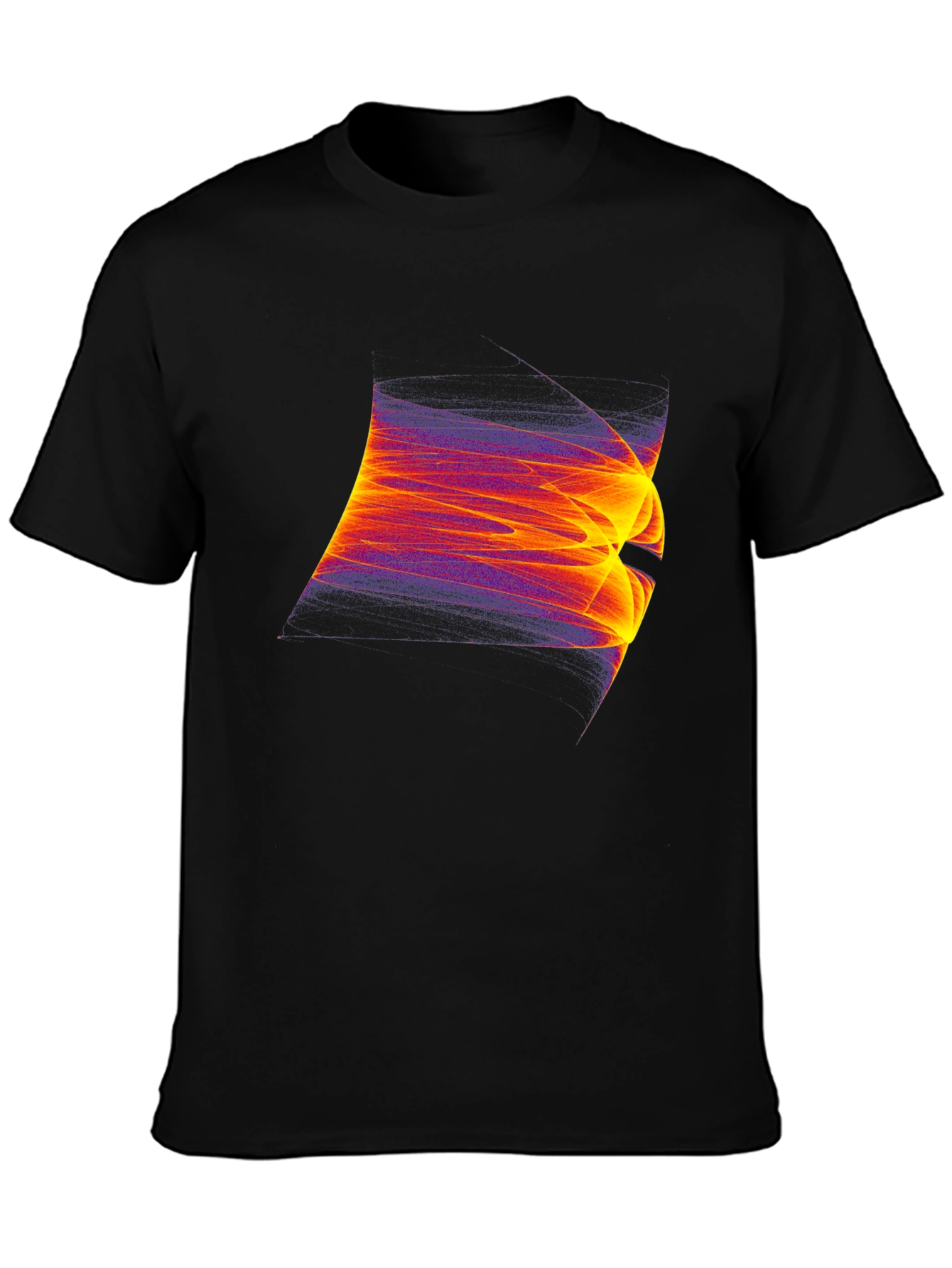 Abstract Fire T-Shirt - Black Graphic Tee