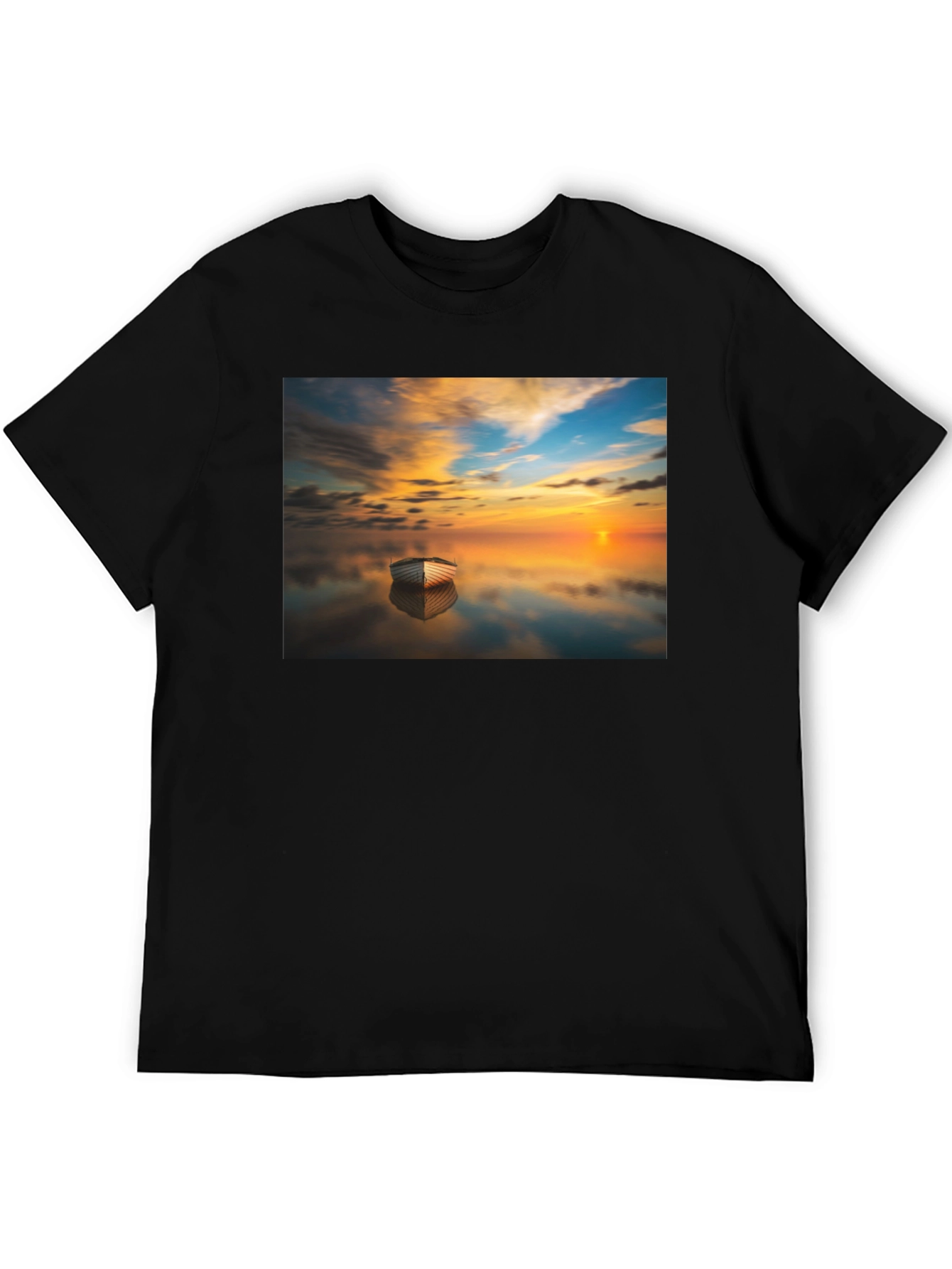 Sunset Boat Graphic Tee - Unique & Stylish