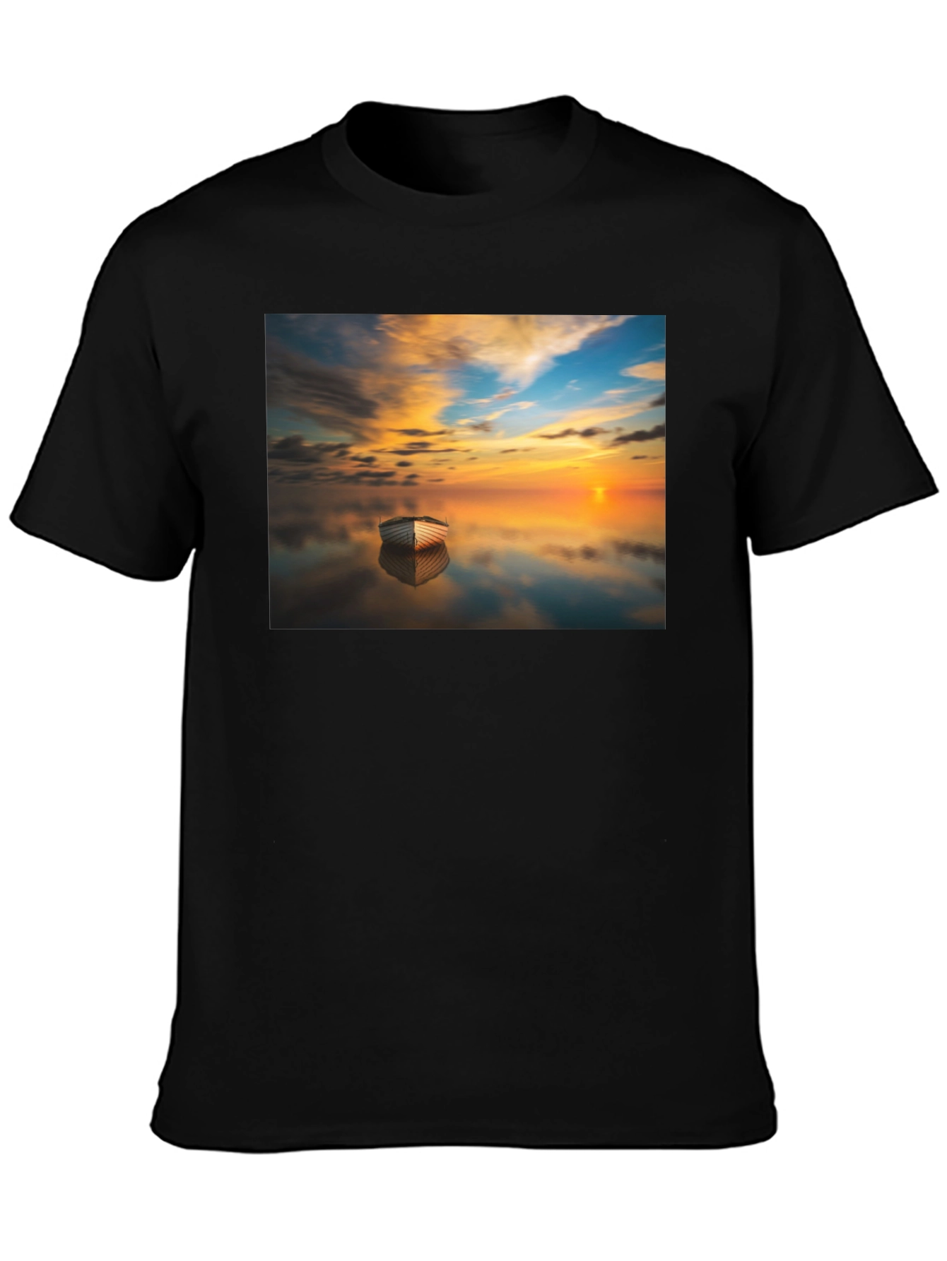 Sunset Boat Graphic Tee - Unique & Stylish