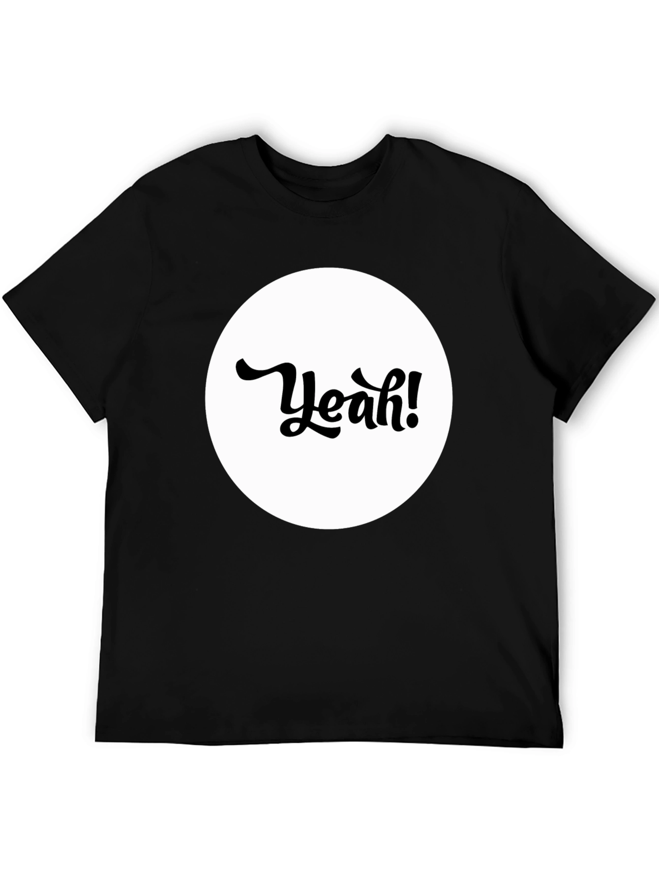 Yeah! Graphic Tee - Black Cotton T-Shirt