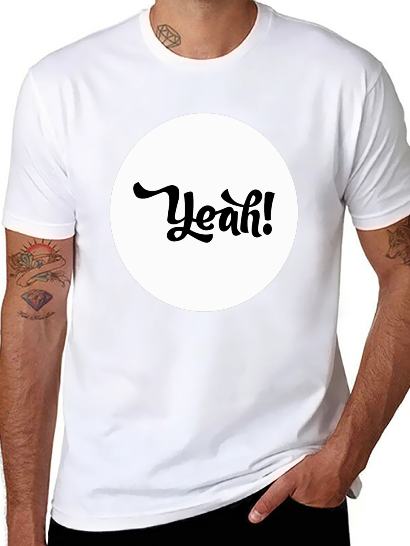 Yeah! Graphic Tee - Black Cotton T-Shirt
