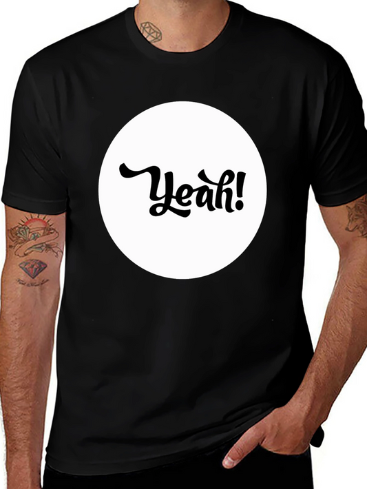 Yeah! Graphic Tee - Black Cotton T-Shirt