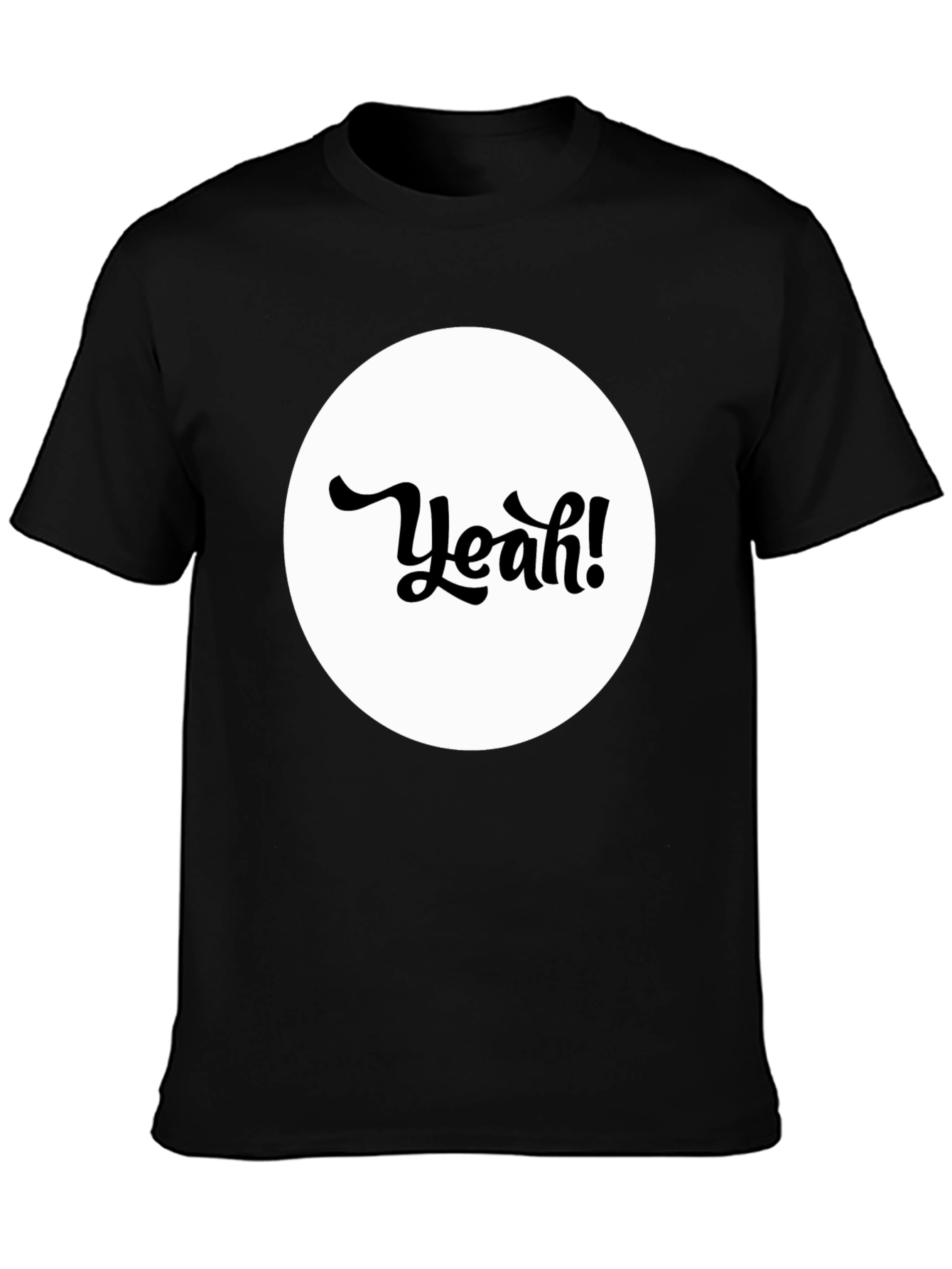 Yeah! Graphic Tee - Black Cotton T-Shirt