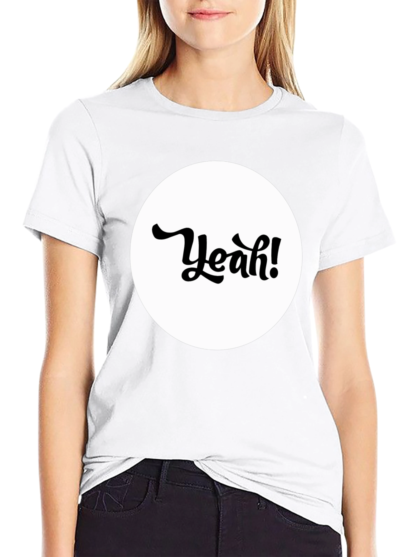 Yeah! Graphic Tee - Black Cotton T-Shirt