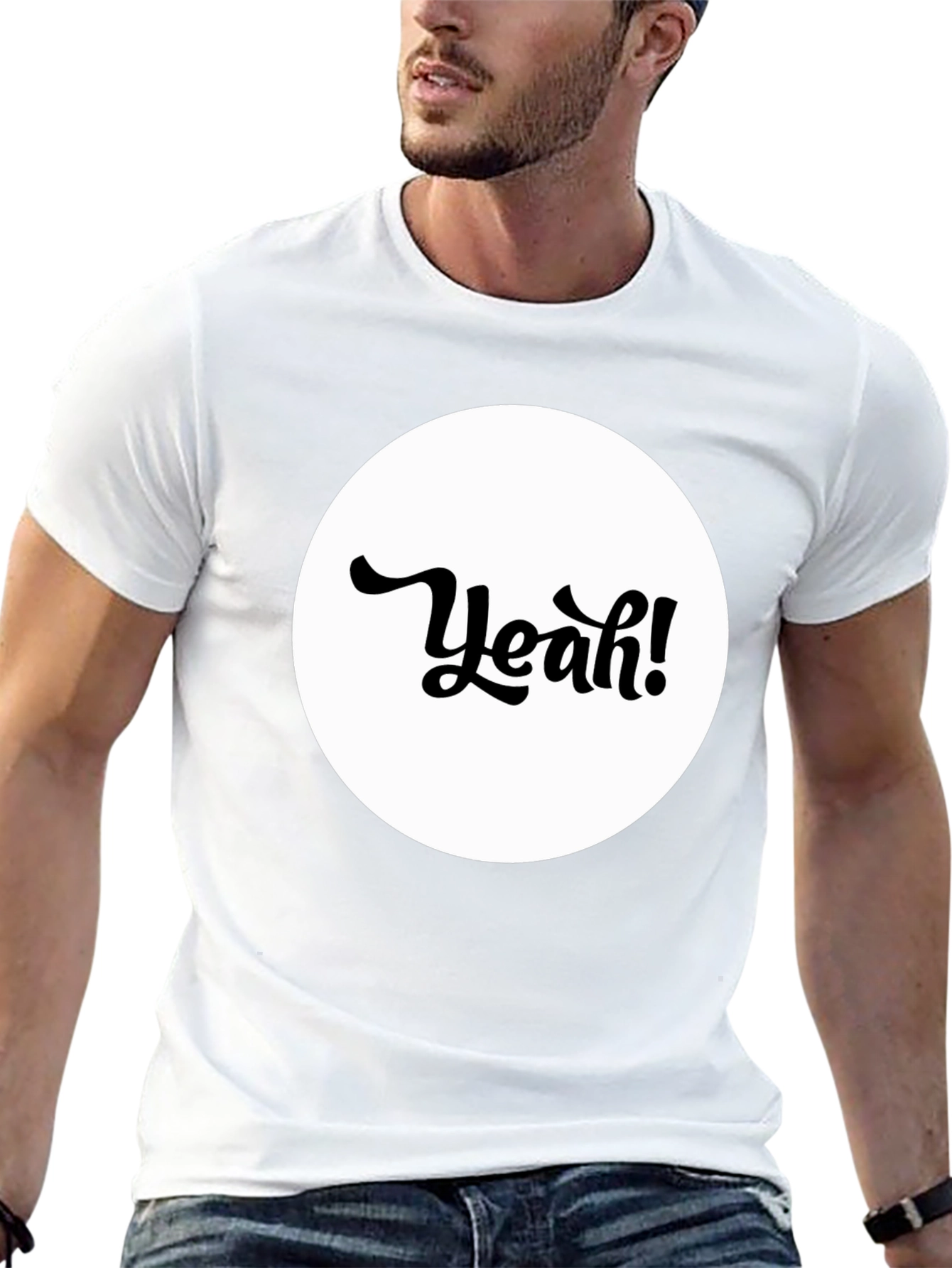 Yeah! Graphic Tee - Black Cotton T-Shirt