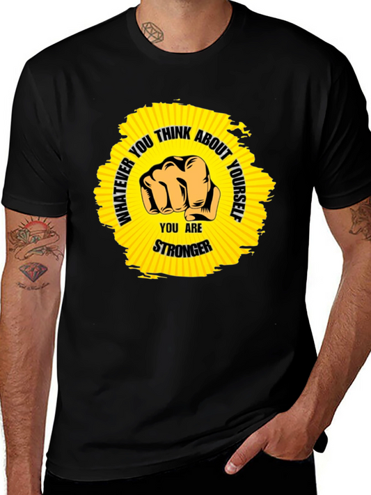 Stronger Fist Graphic Black Tee