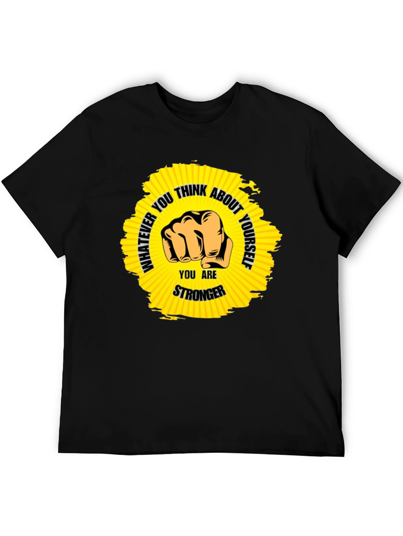 Stronger Fist Graphic Black Tee