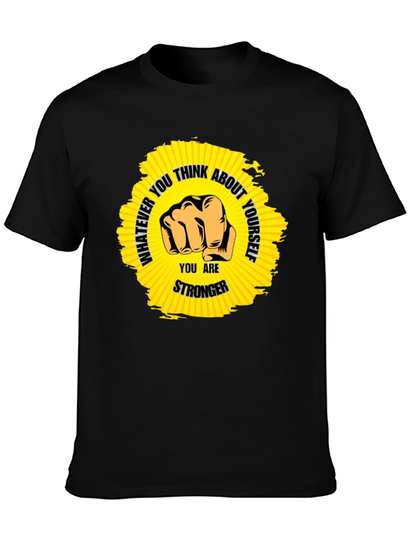 Stronger Fist Graphic Black Tee