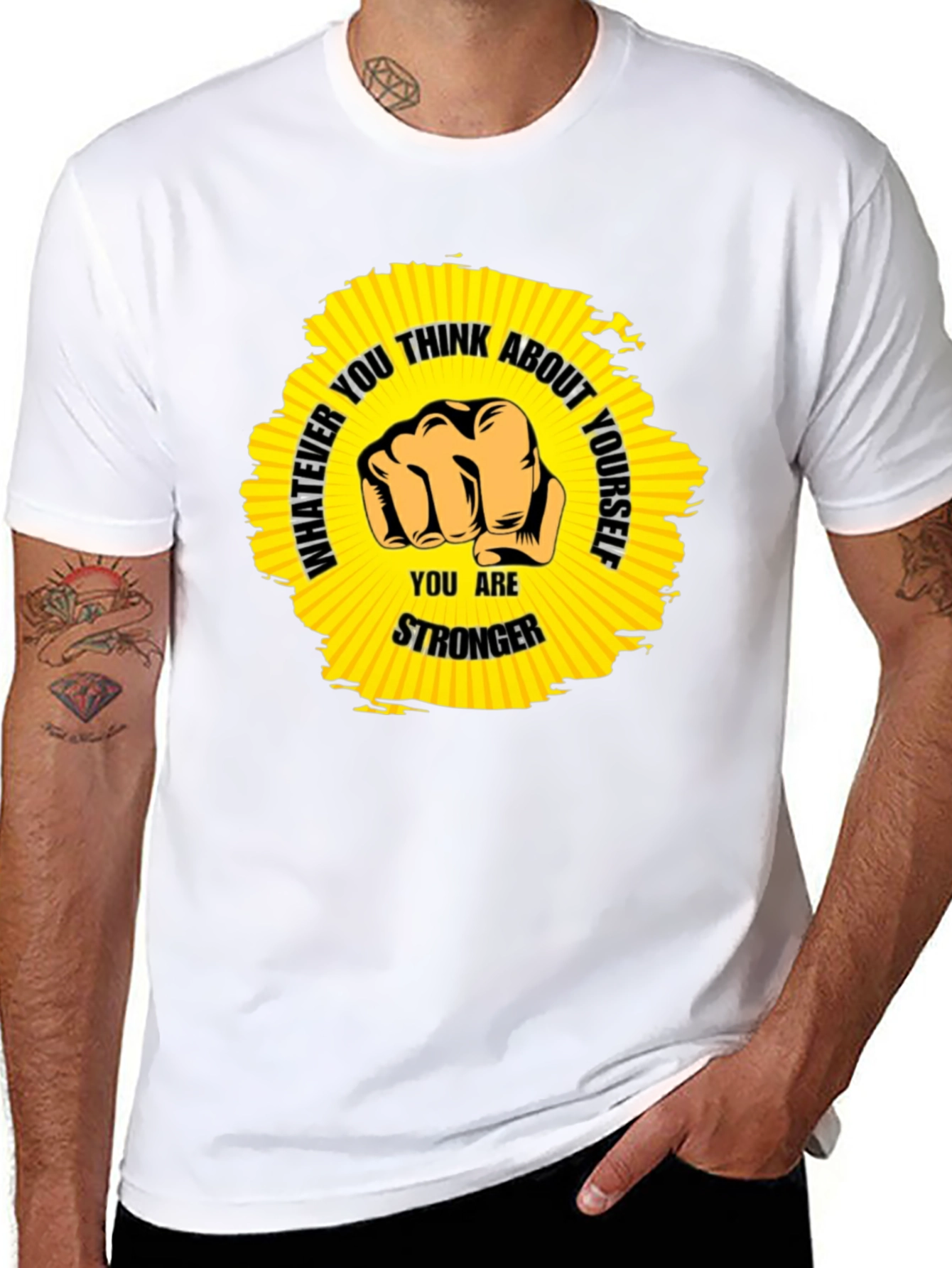 Stronger Fist Graphic Black Tee