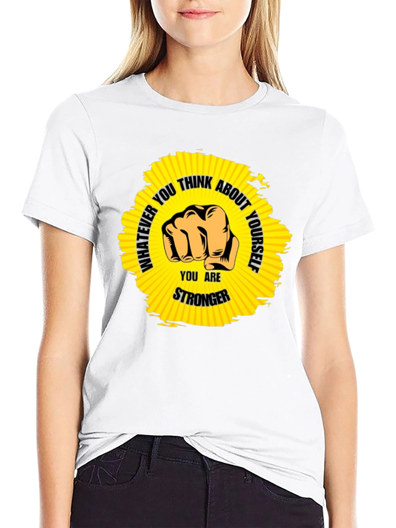 Stronger Fist Graphic Black Tee