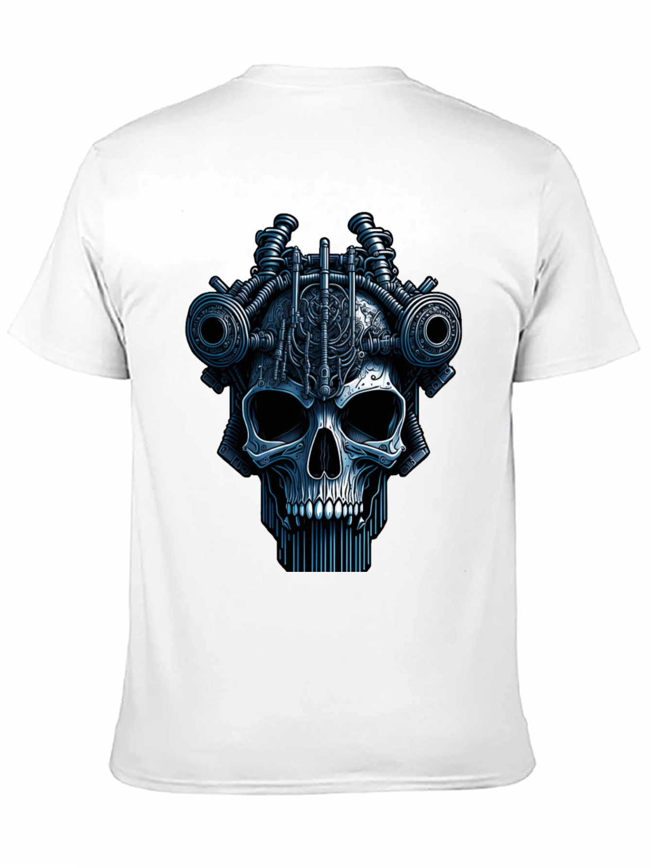 Steampunk Skull Graphic Black T-Shirt