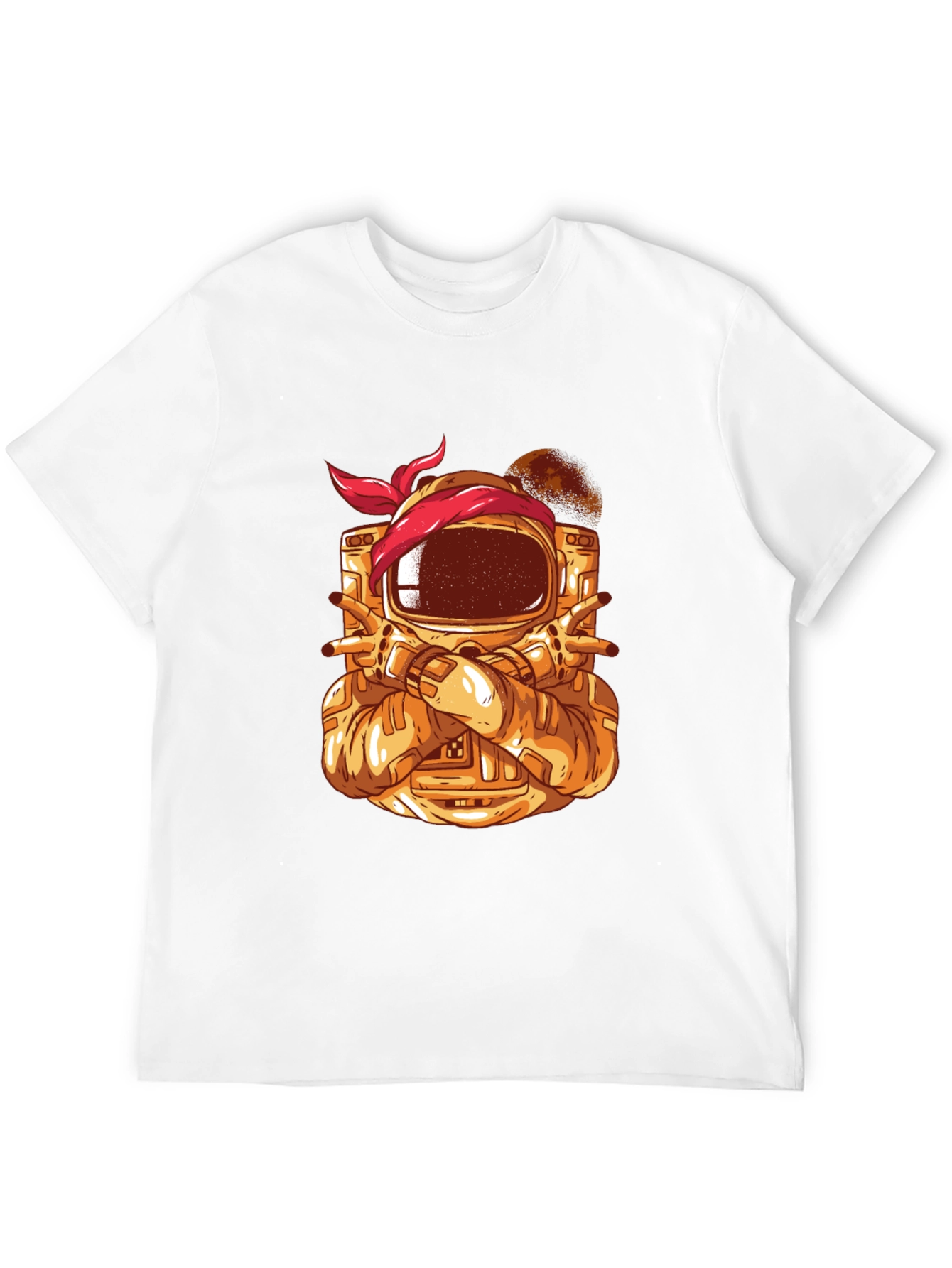 Astronaut Bandana Graphic Tee - Black