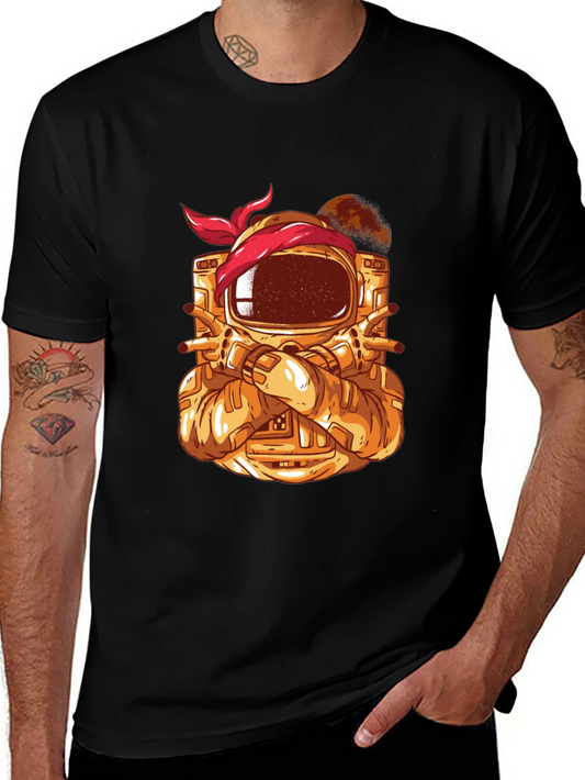 Astronaut Bandana Graphic Tee - Black