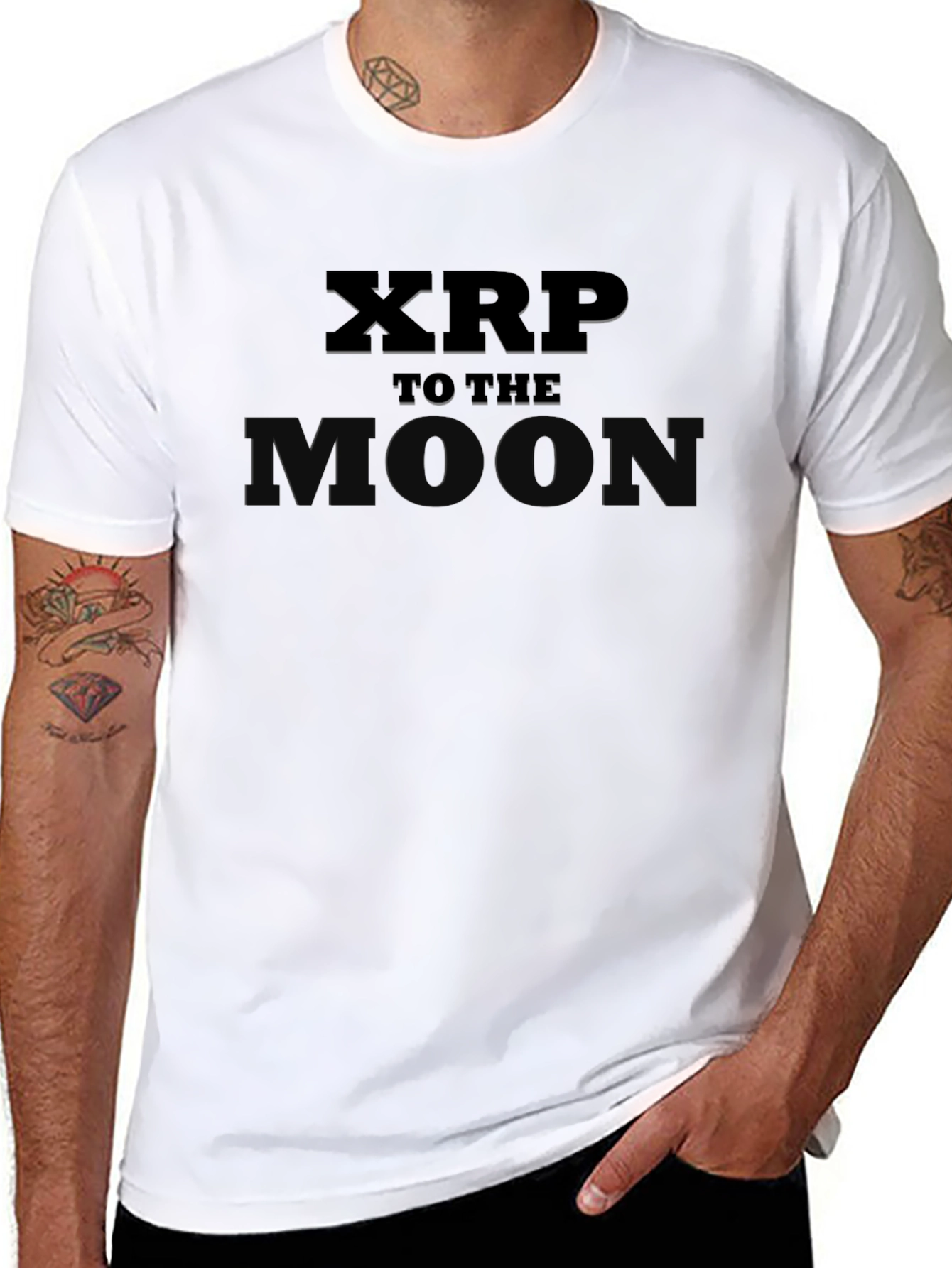 XRP To The Moon Black T-Shirt