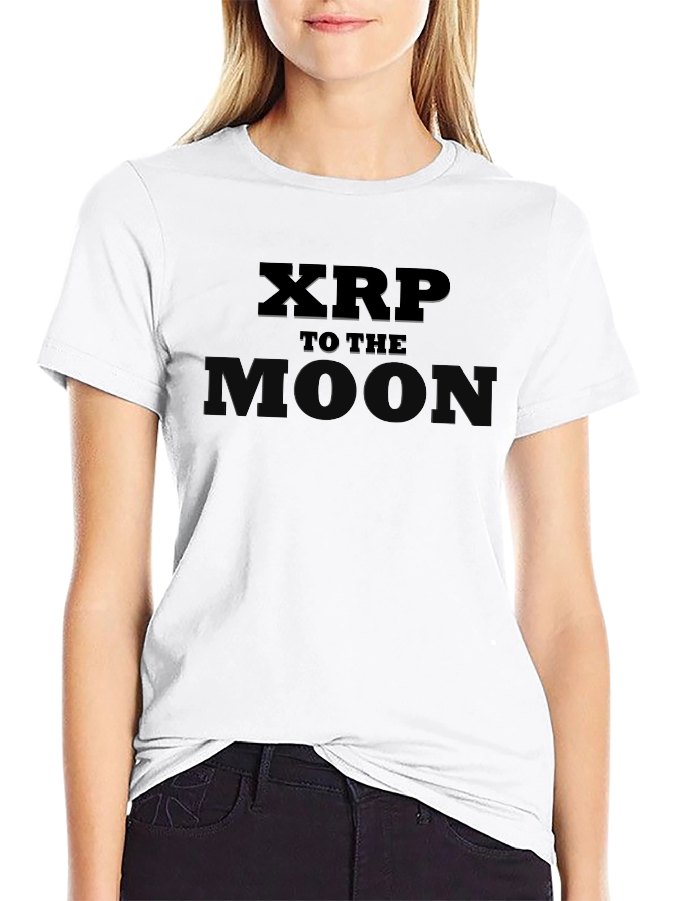 XRP To The Moon Black T-Shirt