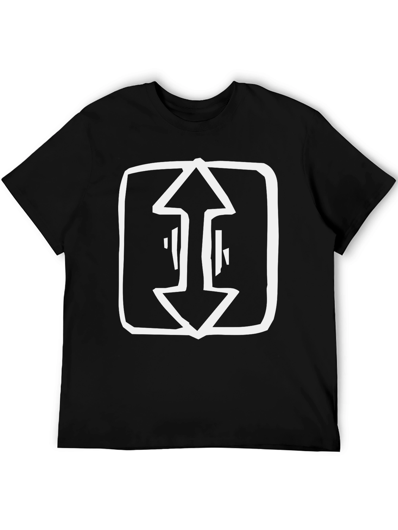 Black Graphic Tee - Arrow Design