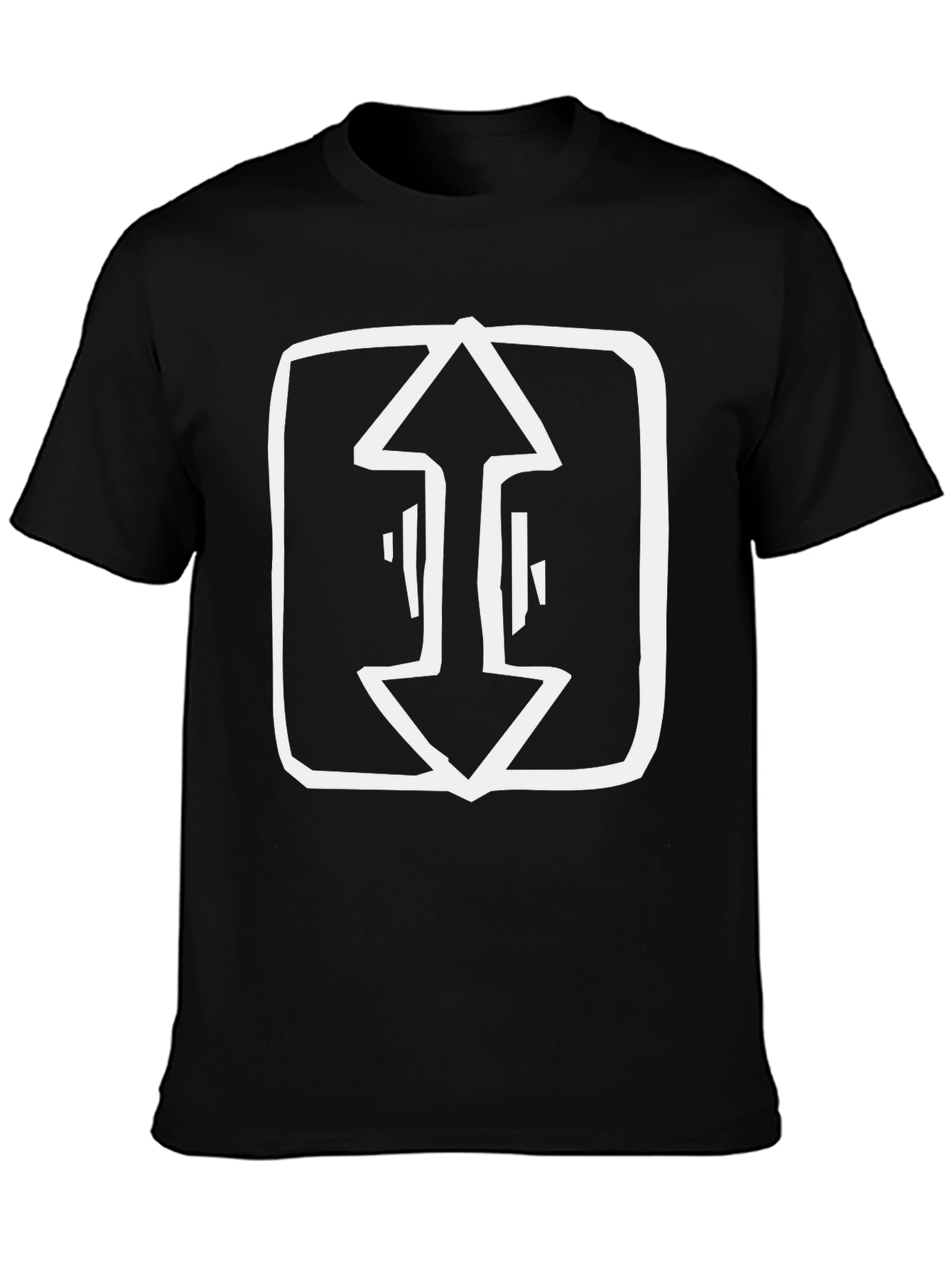 Black Graphic Tee - Arrow Design