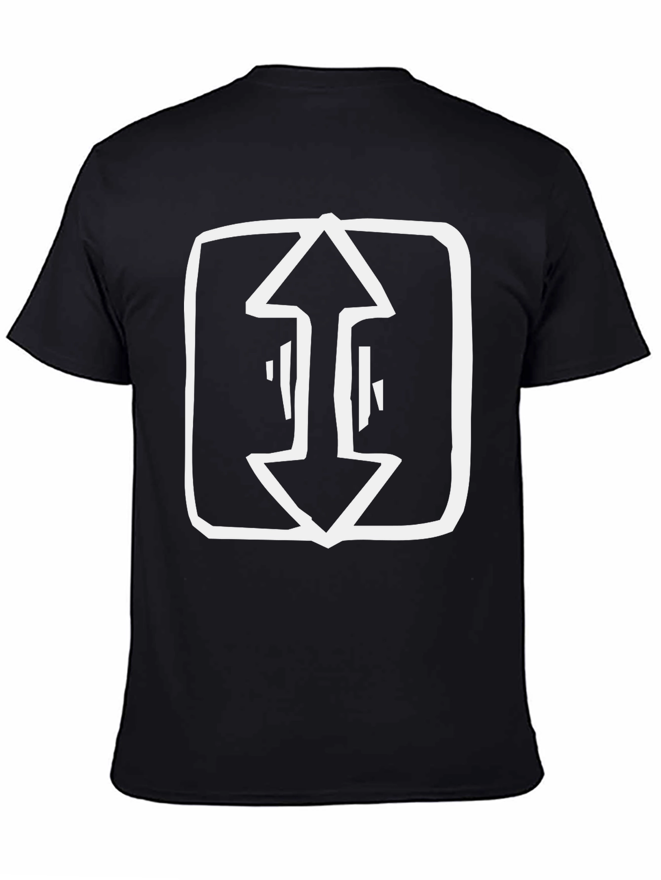 Black Graphic Tee - Arrow Design