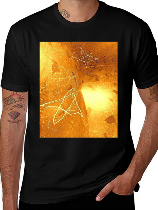 Abstract Star Graphic Black Tee