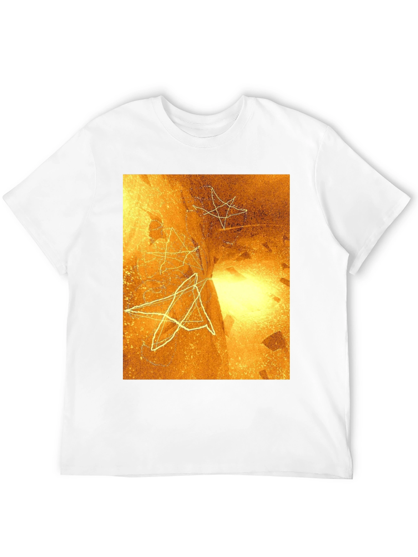 Abstract Star Graphic Black Tee