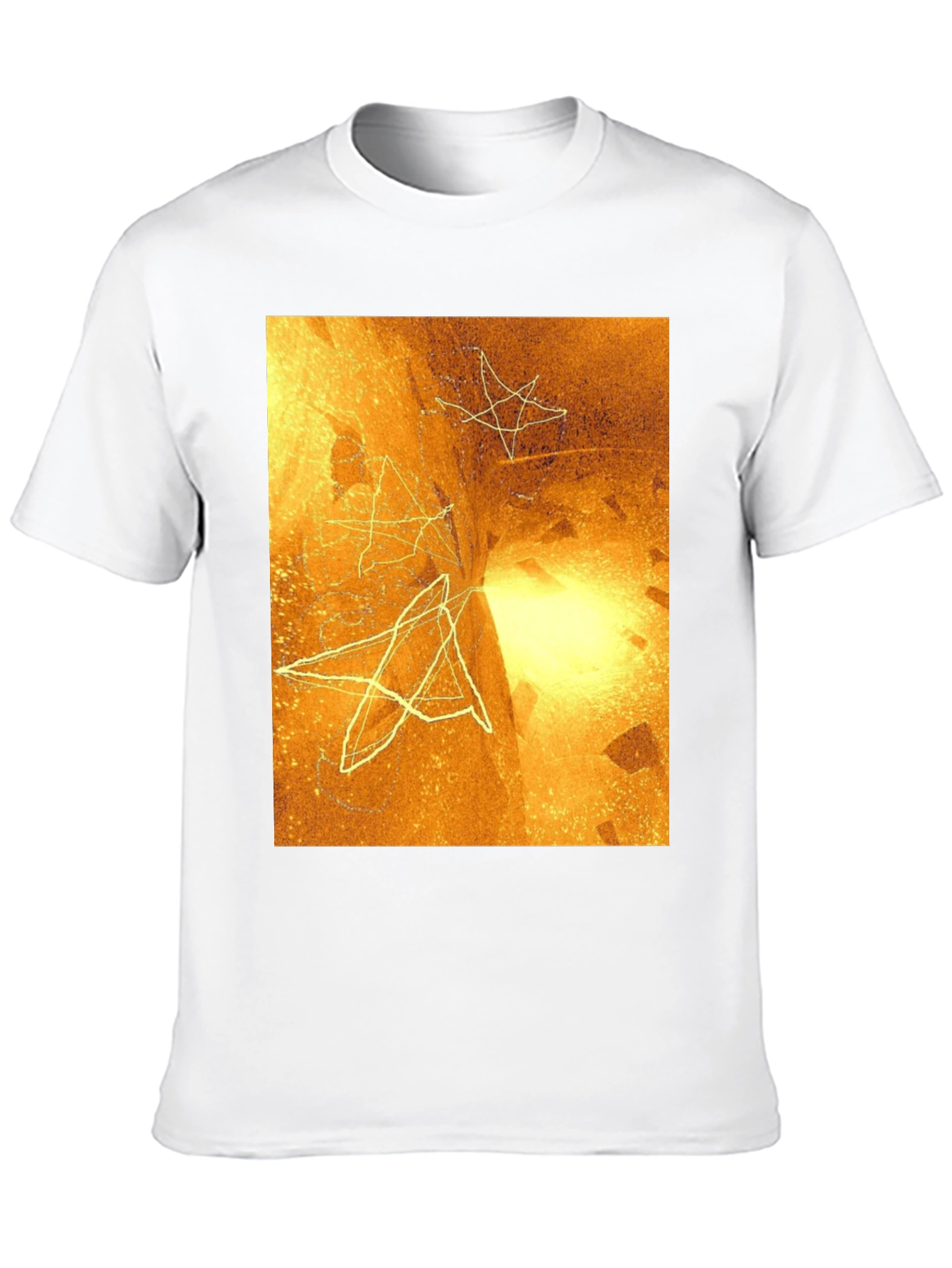 Abstract Star Graphic Black Tee