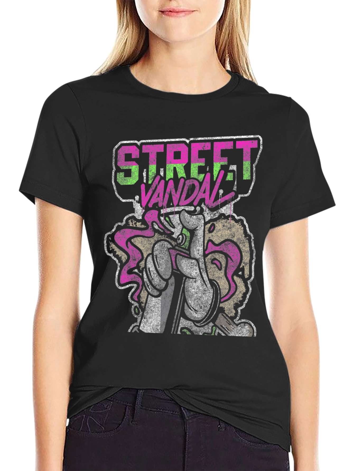 Street Vandal Graphic T-Shirt Urban Art Graffiti Style