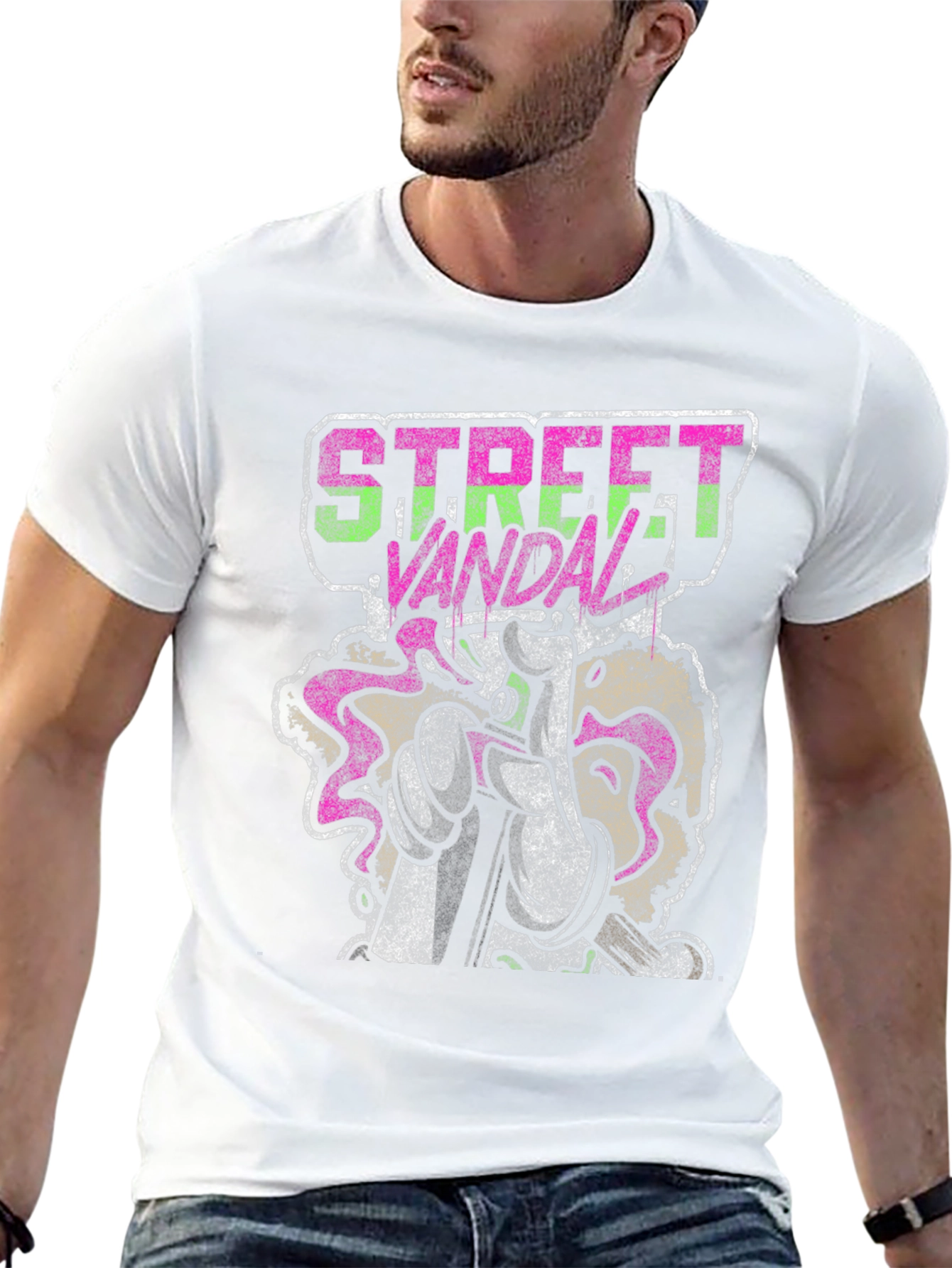 Street Vandal Graphic T-Shirt Urban Art Graffiti Style