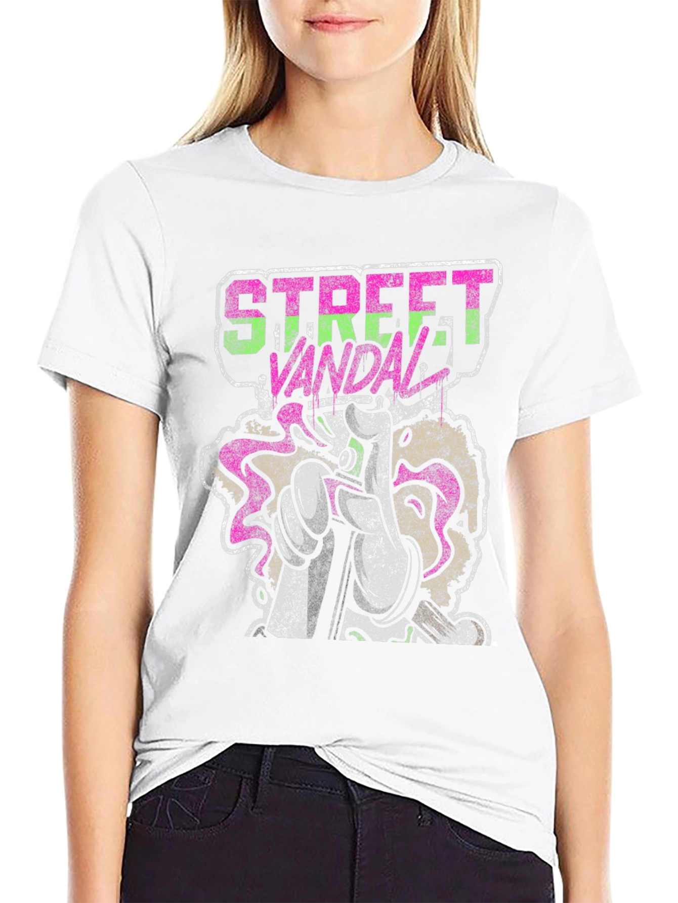 Street Vandal Graphic T-Shirt Urban Art Graffiti Style